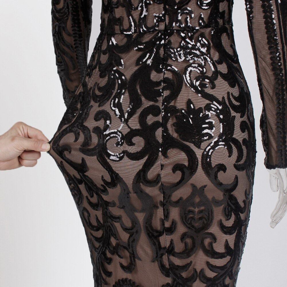 Sequined Modest Dress.249