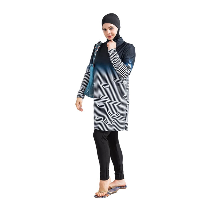 3PCS Muslim swimwear long sleeve burkini.168